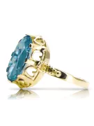 Ring Aquamarine 14K Yellow gold Vintage vrc134y